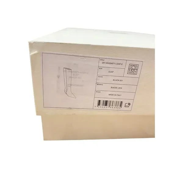 TOTEME Suede Sharp 40 Knee High Boot Black Size 37 - Picture 5 of 6